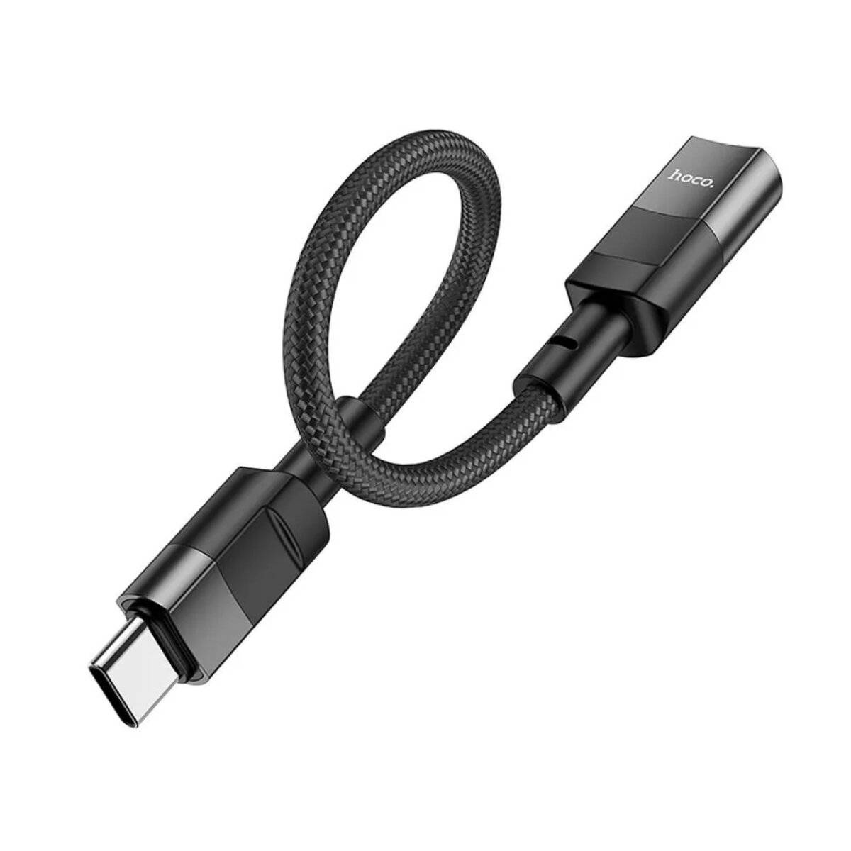 HOCO Adapter Typ C (männlich) auf iPhone -Anschluss 8-polig (weiblich) U107 10cm schwarz-1