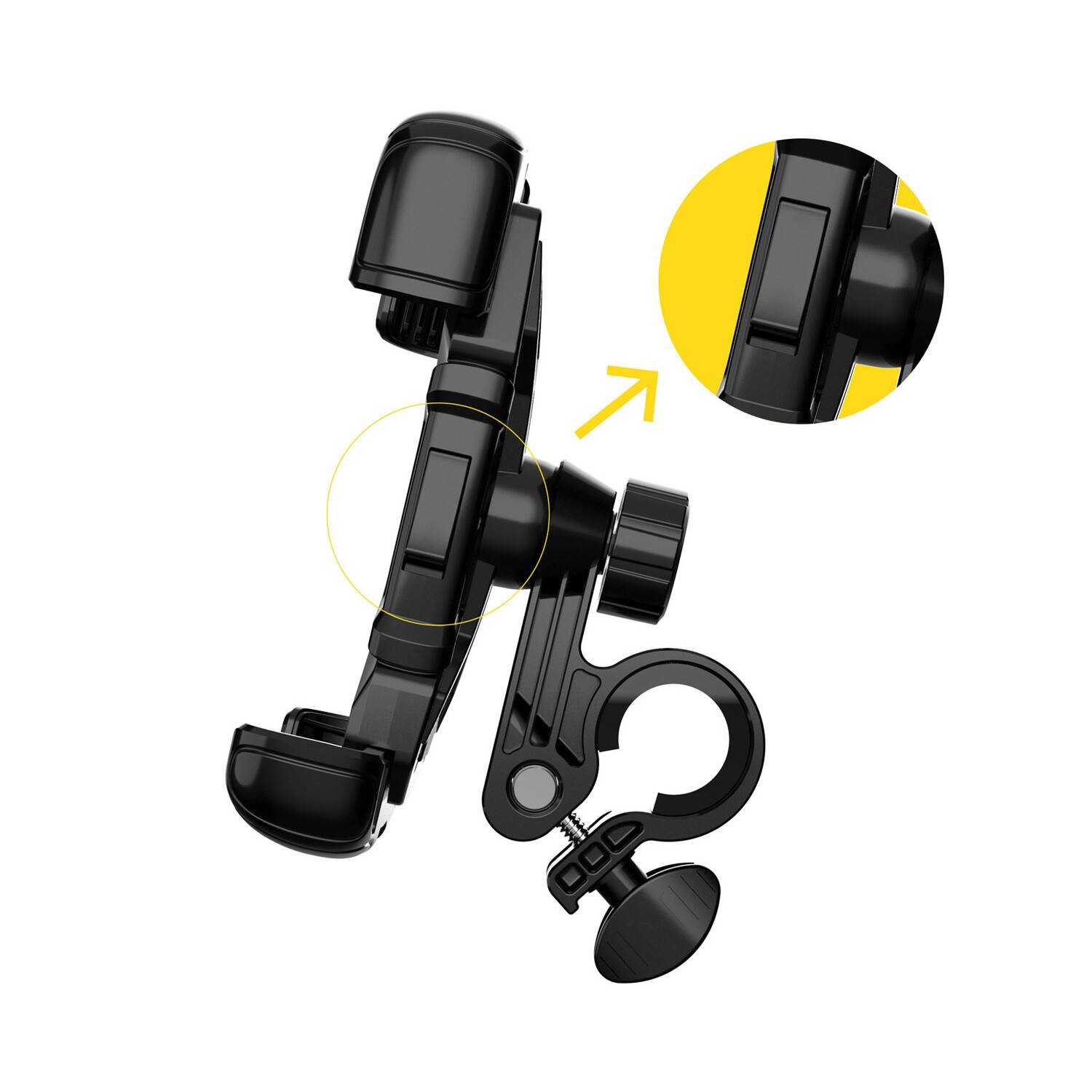 Wozinsky starker Telefonhalter für den Lenker eines Fahrrads, Motorrads, Rollers schwarz-2