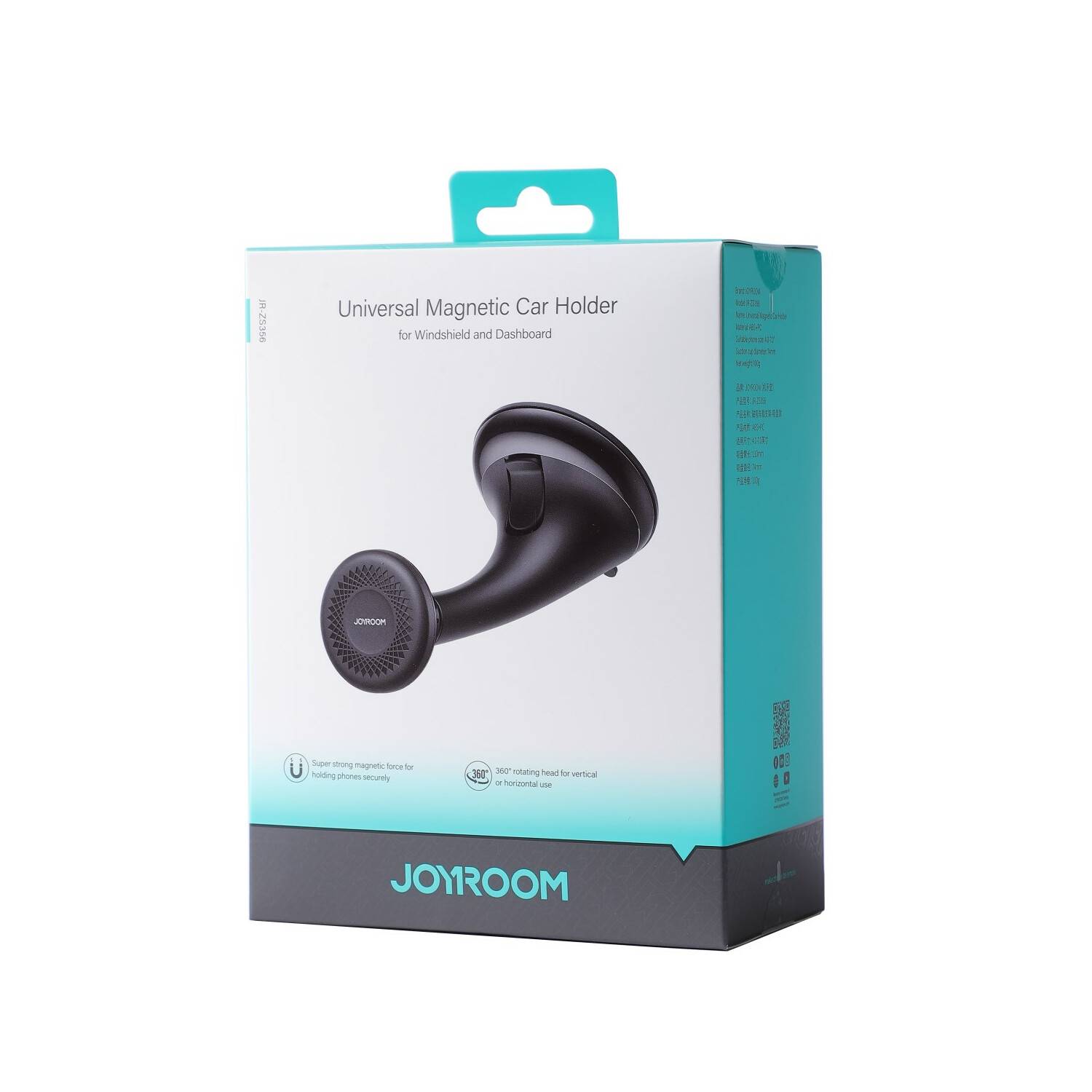 Joyroom Auto-Magnettelefonhalter für Cockpit/Armaturenbrett/Fenster schwarz-4