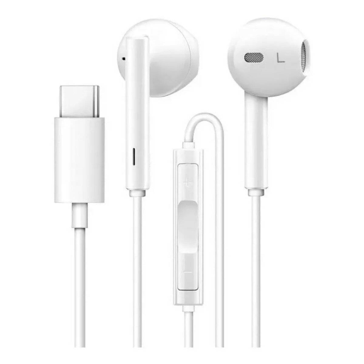Original In-Ear-Kopfhörer Stereo Set Huawei CM33 USB Typ C Kopfhörer weiß-0