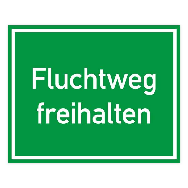 Bodenaufkleber, Fluchtweg freihalten, rutschhemmend, 250 x 200 mm