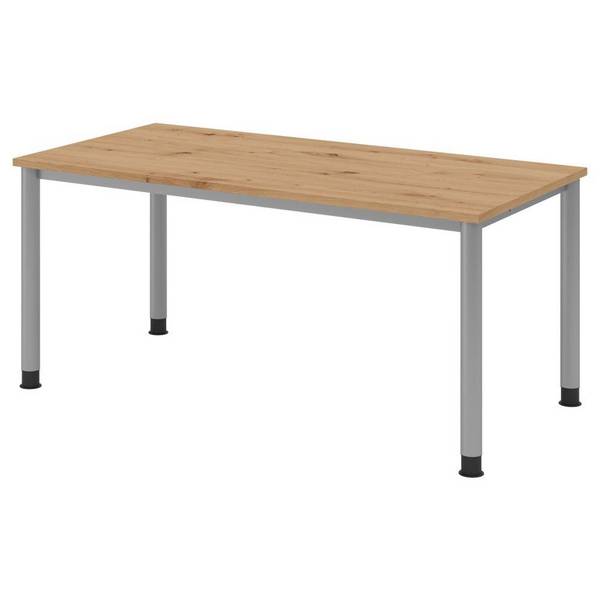 Hammerbacher Schreibtisch Hanna, 160 x 80 cm, höhenverstellbar von 68,5 bis 81 cm, asteiche