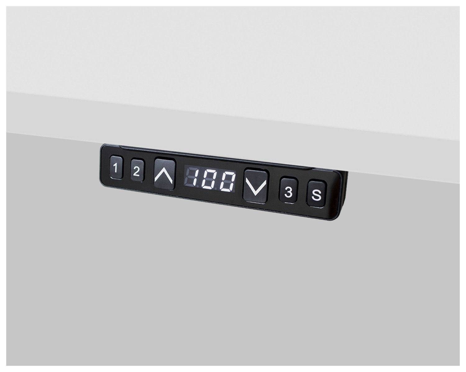 Hammerbacher Sitz-Steh-Tisch Marion, 160 x 80 cm, Memory-Schalter, verstellbar bis 120 cm, buche-3