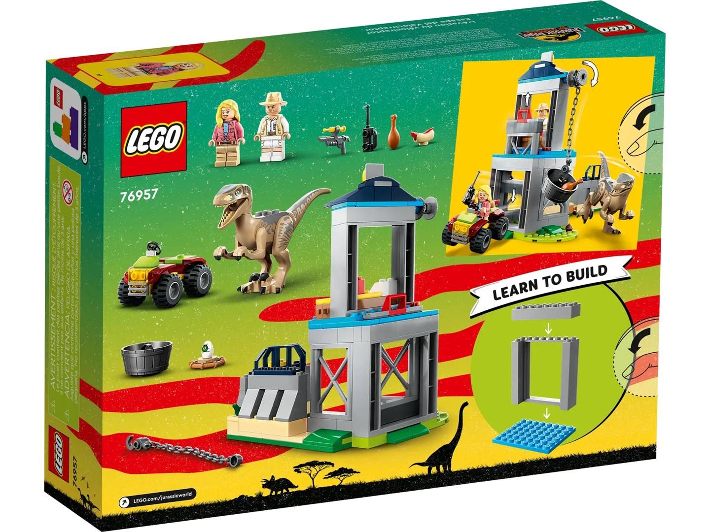 LEGO Jurassic World Flucht des Velociraptors (76957 )-1
