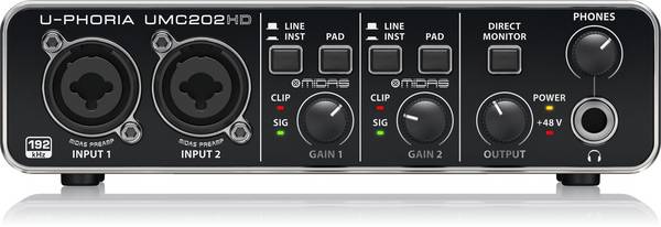 Behringer UMC202HD Aufzeichnende Audio-Schnittstelle (27000445)