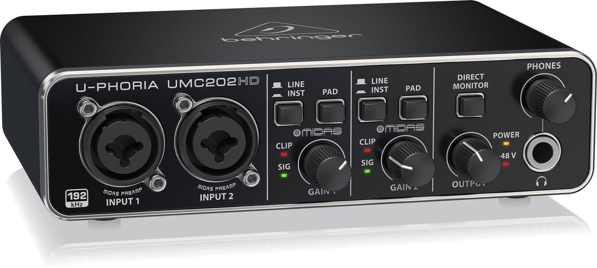 Behringer UMC202HD Aufzeichnende Audio-Schnittstelle (27000445)-2