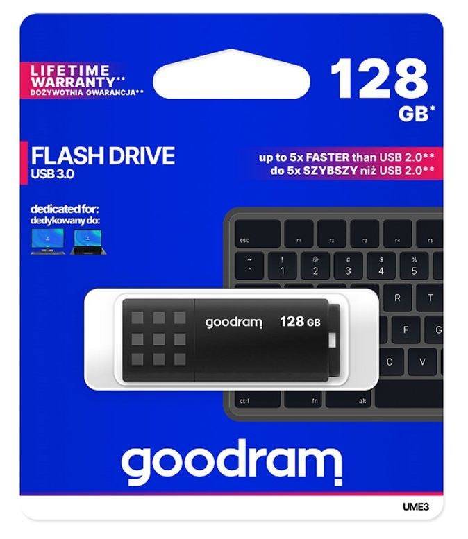 GoodRam UME3 - USB-Flash-Laufwerk - 128 GB - USB 3.0 - Schwarz-0