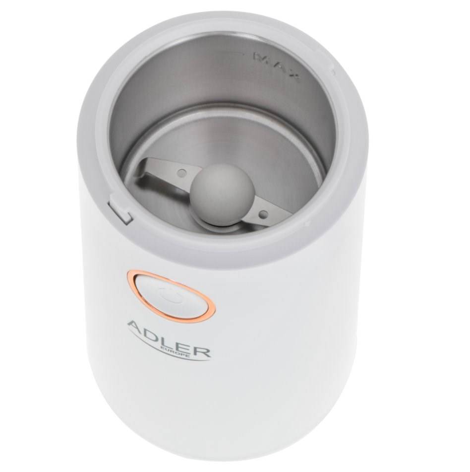 CAMRY - Kavamal? Adler Coffee grinder AD4446wg 150 W, Coffee beans capacity 75 g, Lid safety switch, Baltas-5