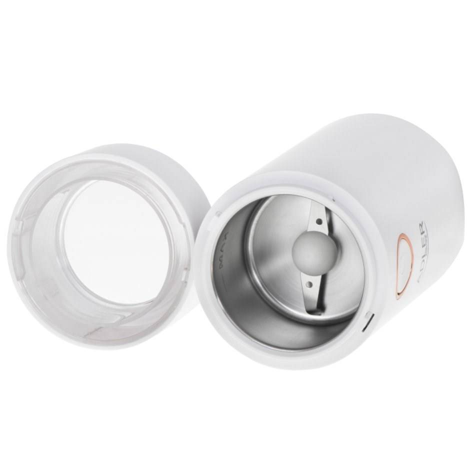 CAMRY - Kavamal? Adler Coffee grinder AD4446wg 150 W, Coffee beans capacity 75 g, Lid safety switch, Baltas-4