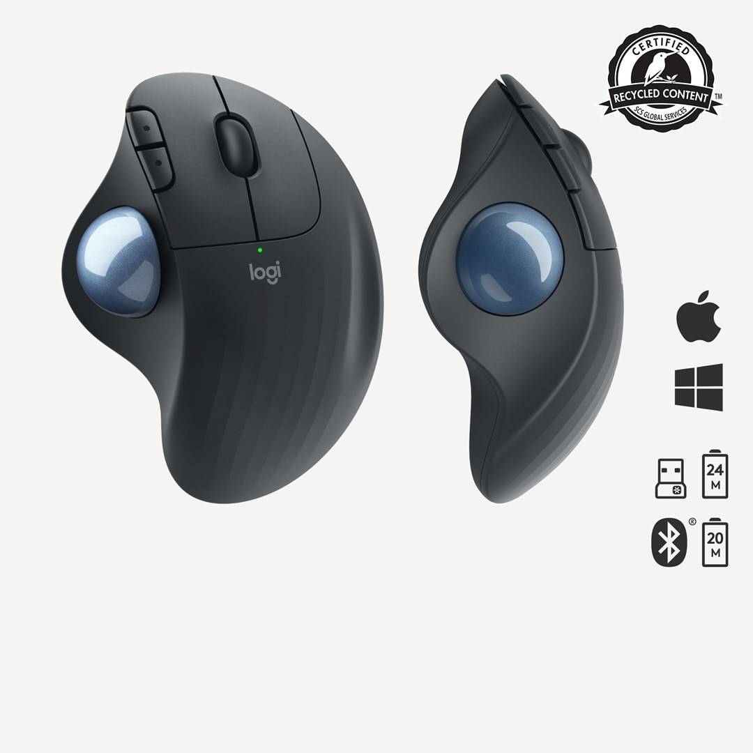Logitech ERGO M575 Trackball Funk Optisch Schwarz 5 Tasten 2000 dpi Ergonomisch-3