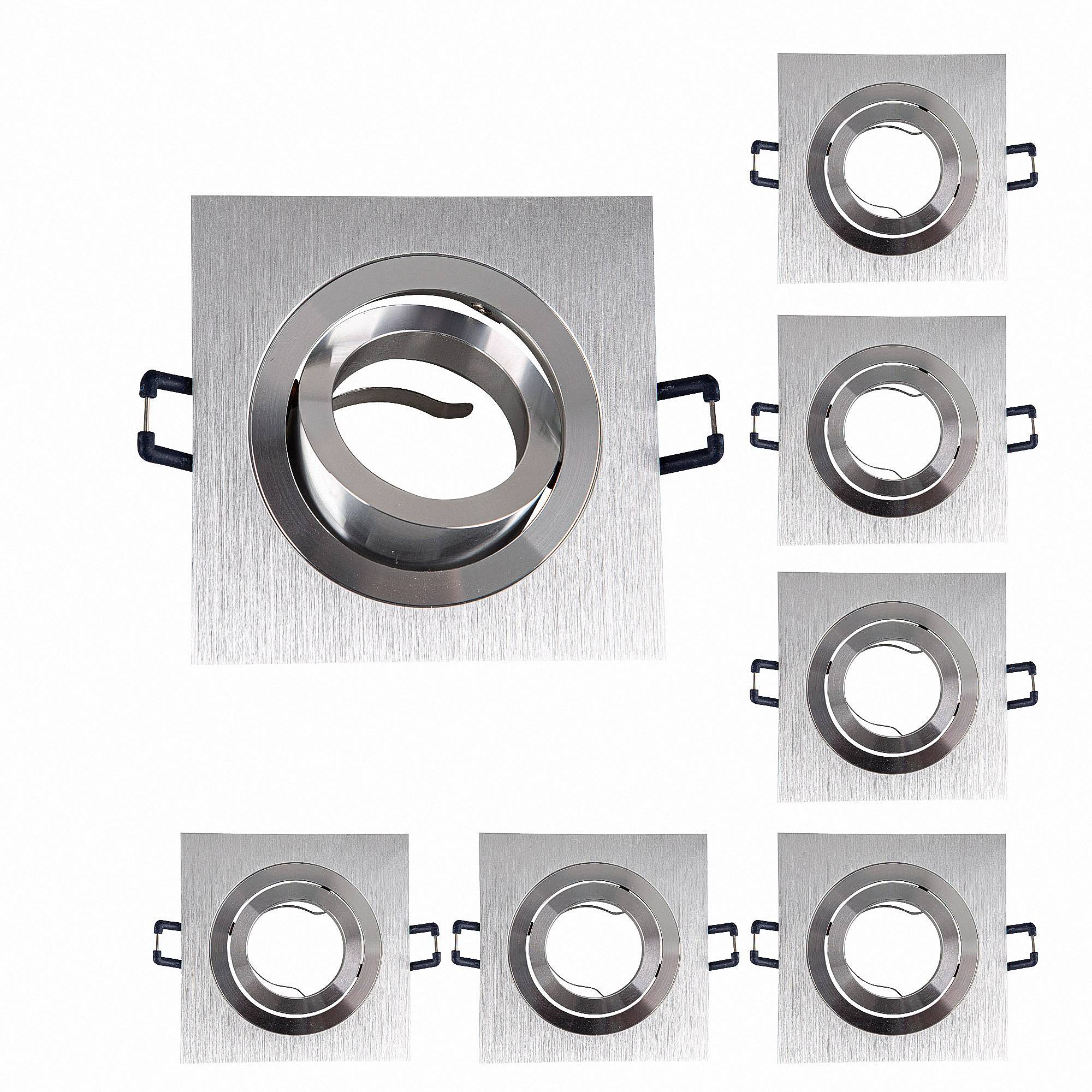 6x Einbaurahmen MR16 SET 80mm inkl MR16 12V Fassung 6711-0