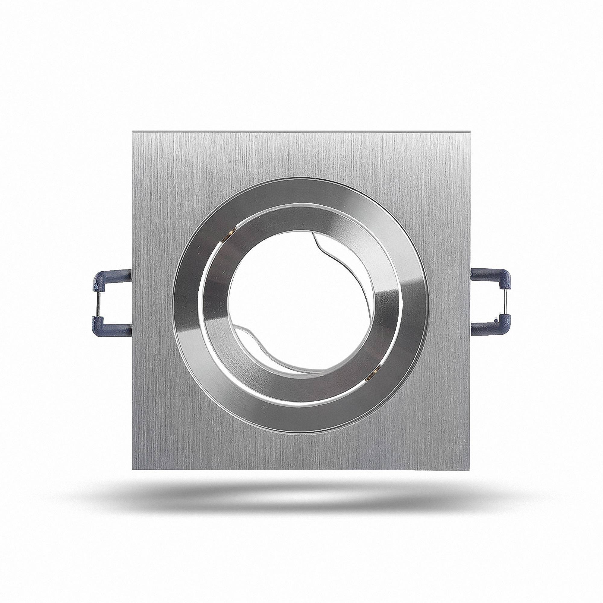 6x Einbaurahmen MR16 SET 80mm inkl MR16 12V Fassung 6711-1