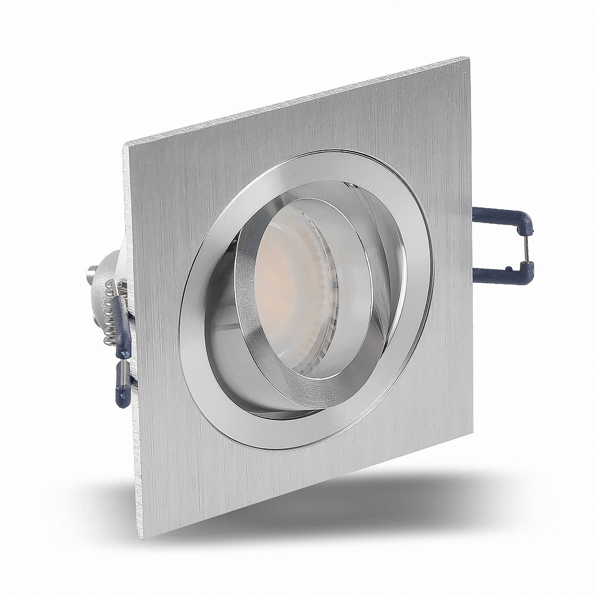 6x Einbaurahmen MR16 SET 80mm inkl MR16 12V Fassung 6711-2