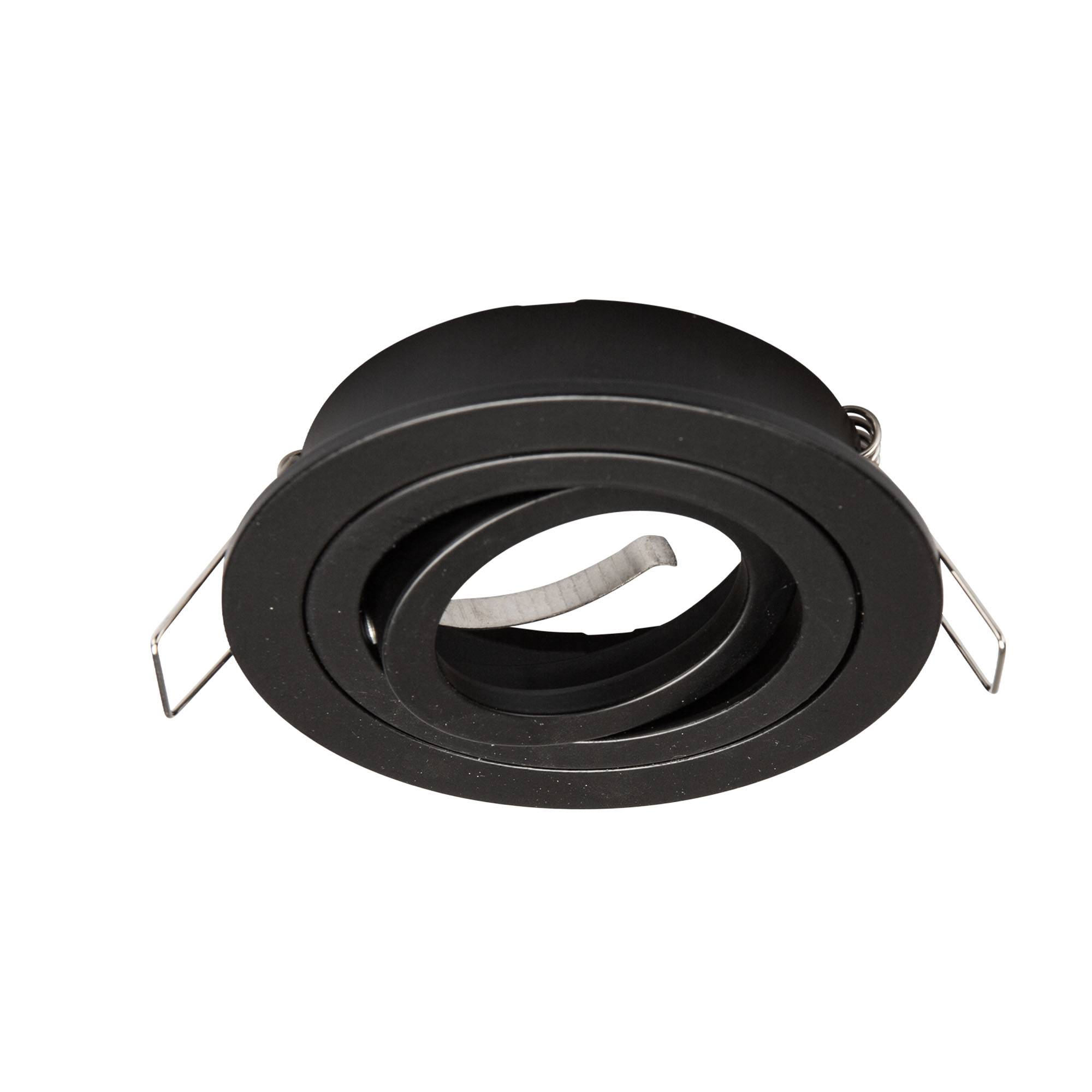 10x Einbaurahmen Mattschwarz 648-MB Ø75 mm für Leuchtmittel GU10 | MR16 IP20-1