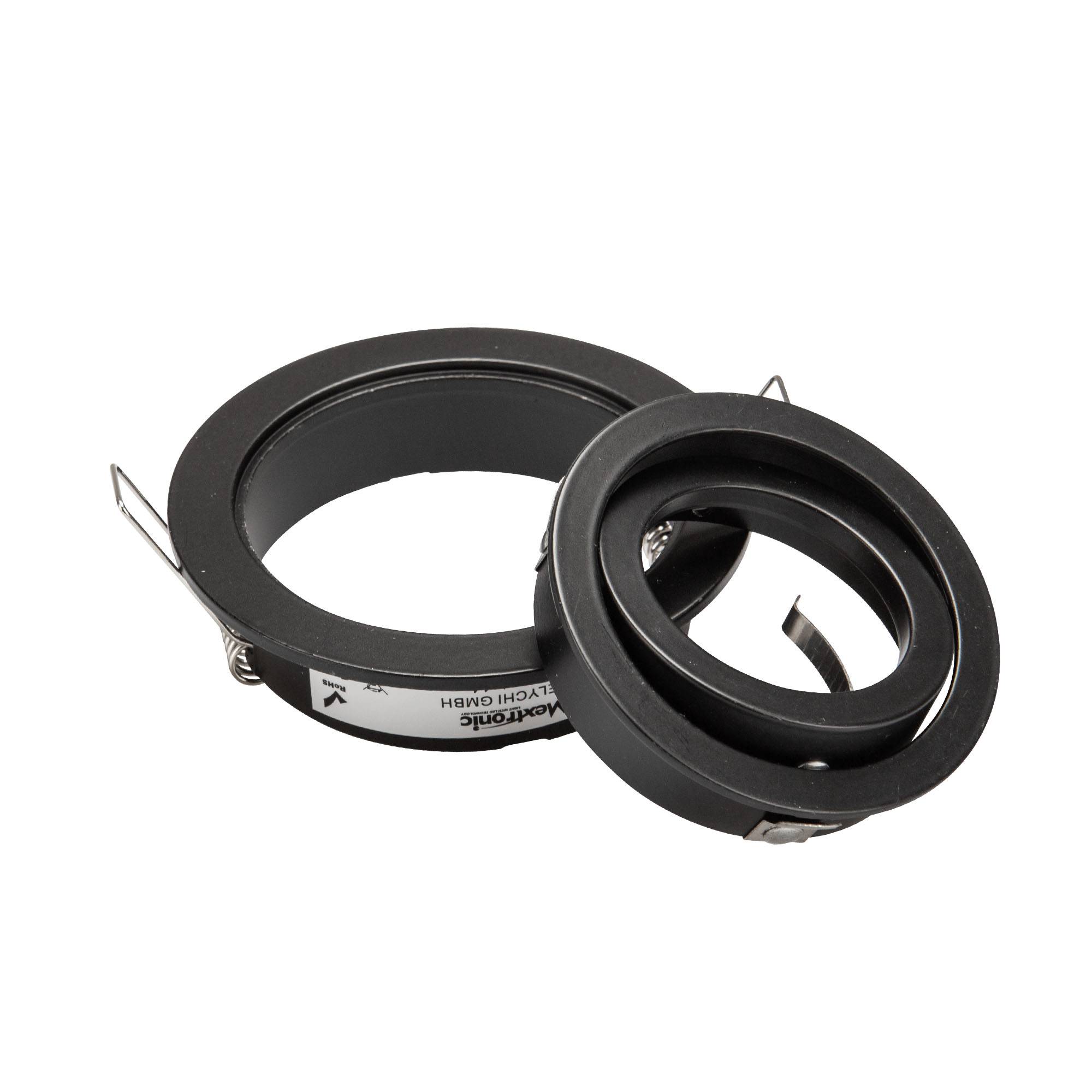 10x Einbaurahmen Mattschwarz 648-MB Ø75 mm für Leuchtmittel GU10 | MR16 IP20-3