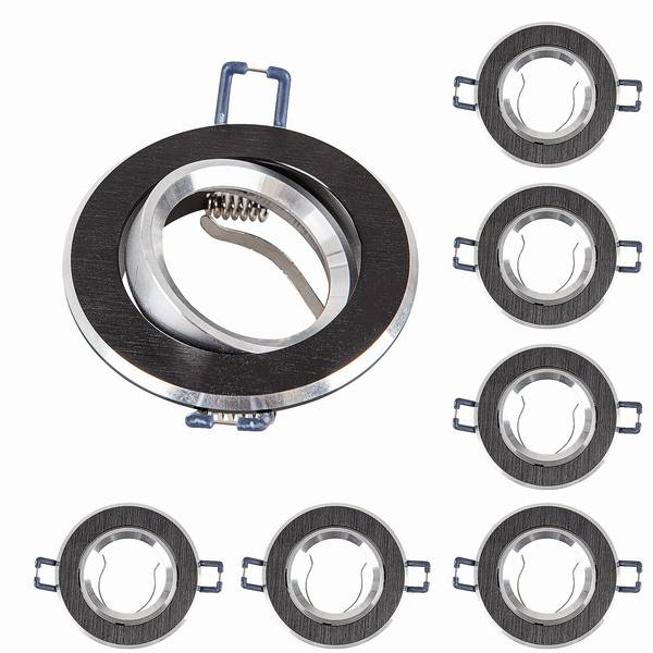6x Einbaurahmen MR16 SET 68mm inkl MR16 12V Fassung 16302-9
