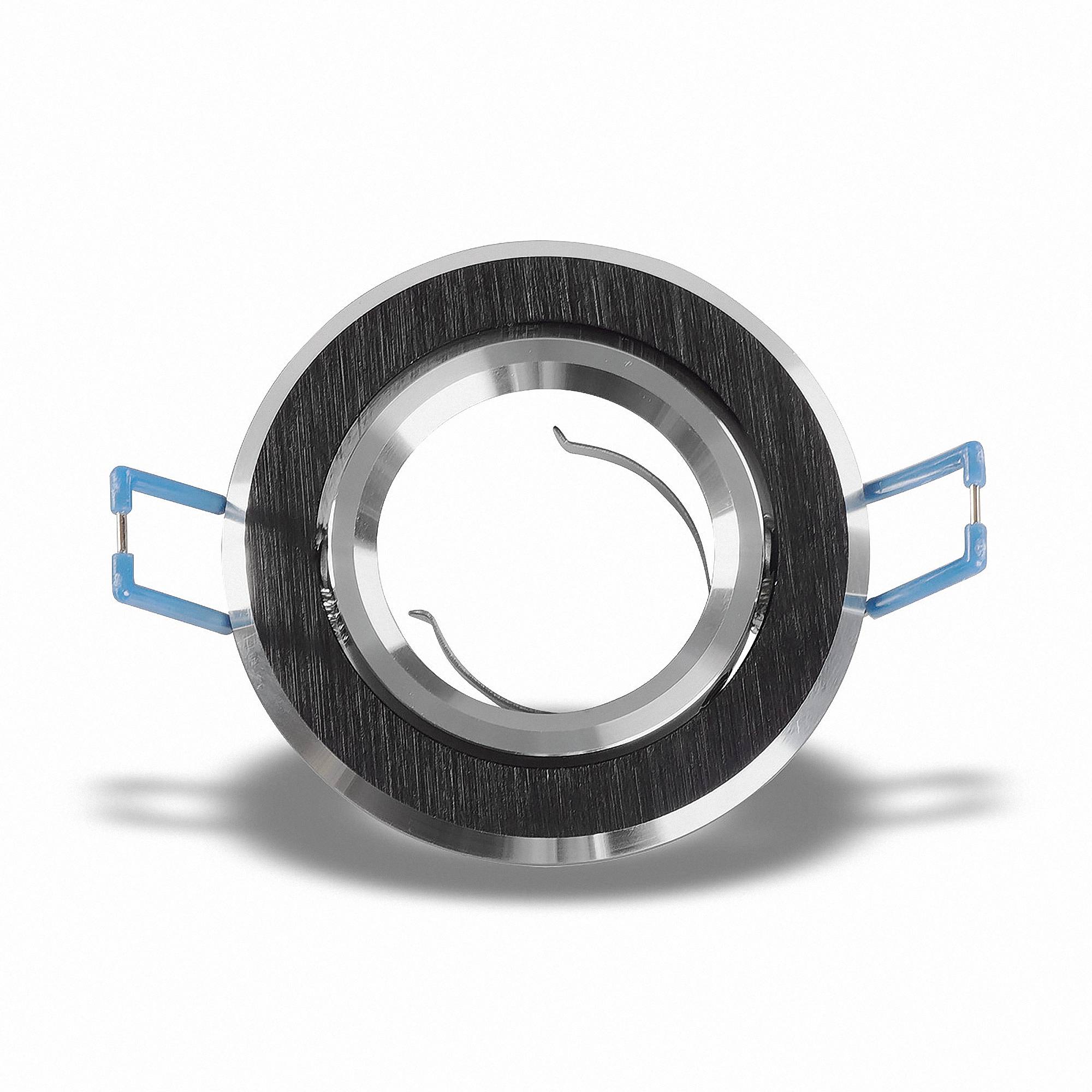 6x Einbaurahmen MR16 SET 68mm inkl MR16 12V Fassung 16302-9-1