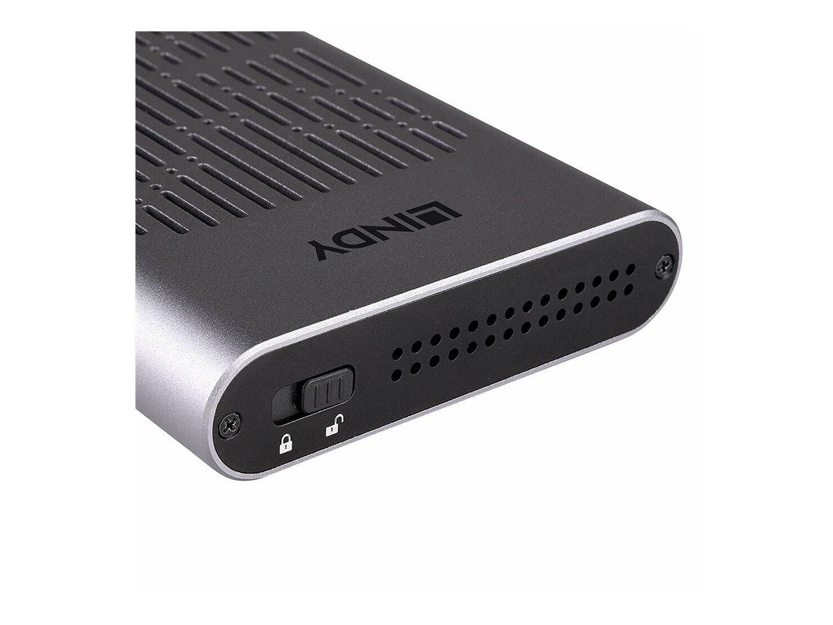 Lindy - Speichergehäuse - Klonfunktion - M.2 - M.2 NVMe Card / PCIe (NVMe)-3