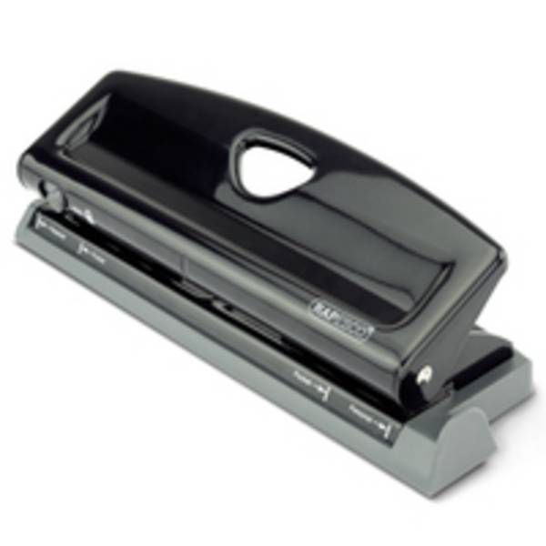 Rapesco 1725, 9 Blätter, Schwarz, Metall, 5,5 mm, A5, Personal, Compact, Slimline, Pocket, Filofax Mini, A6