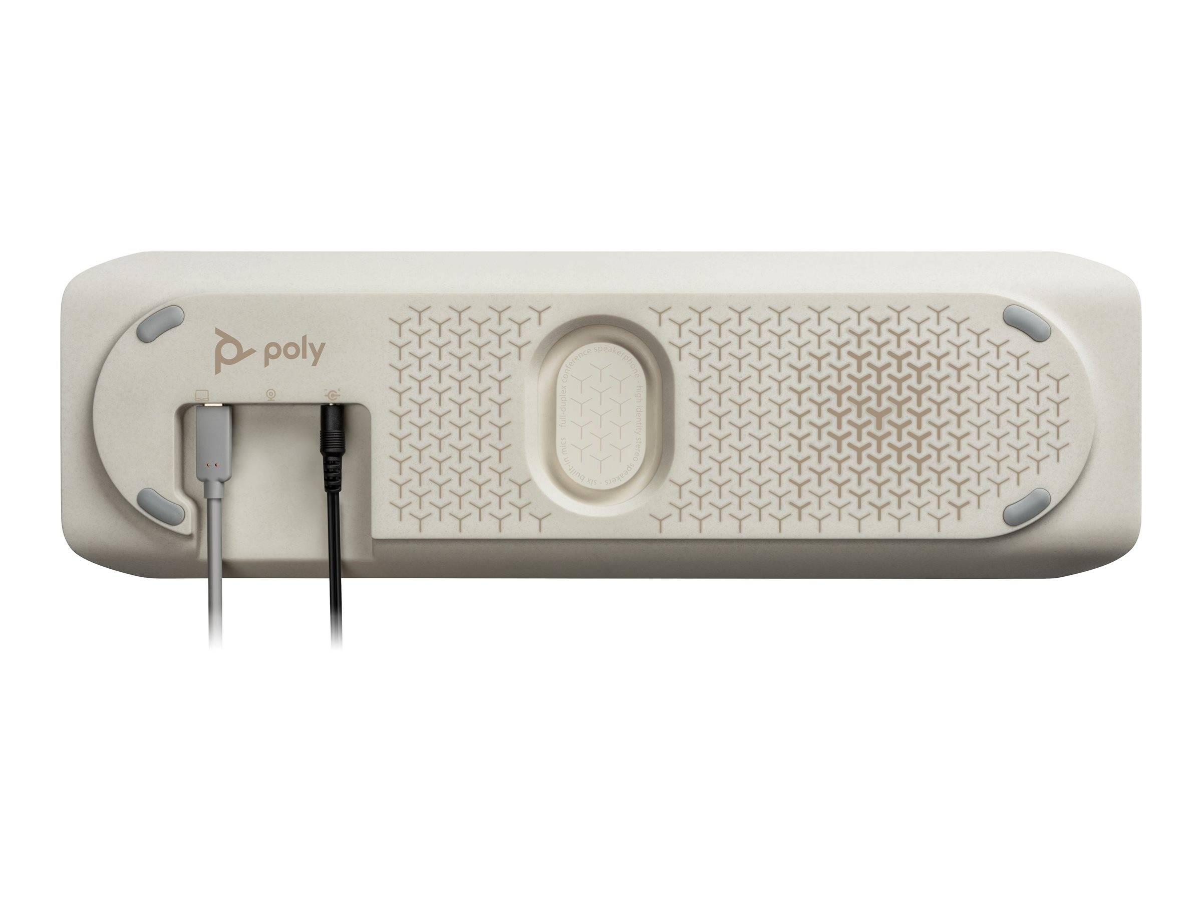 HP POLY Sync 60 Freisprecheinrichtung, Mobiltelefon/PC, Schwarz, Silber, 30 m, 55 dB, 1,5 m, IP64-3