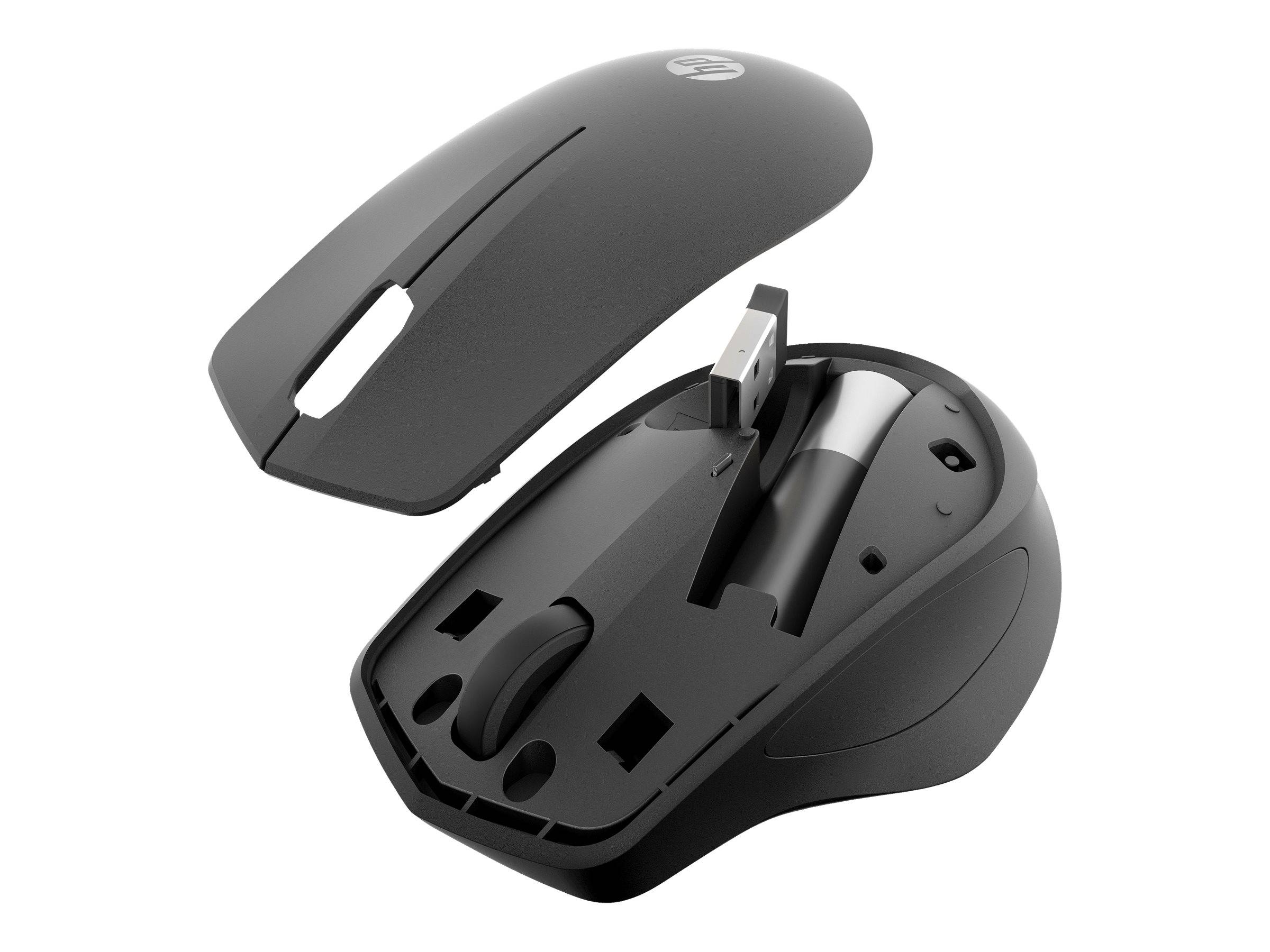 HP 285 Silent - Maus - ergonomisch - optisch - kabellos - 2.4 GHz - kabelloser Empfänger (USB)-2