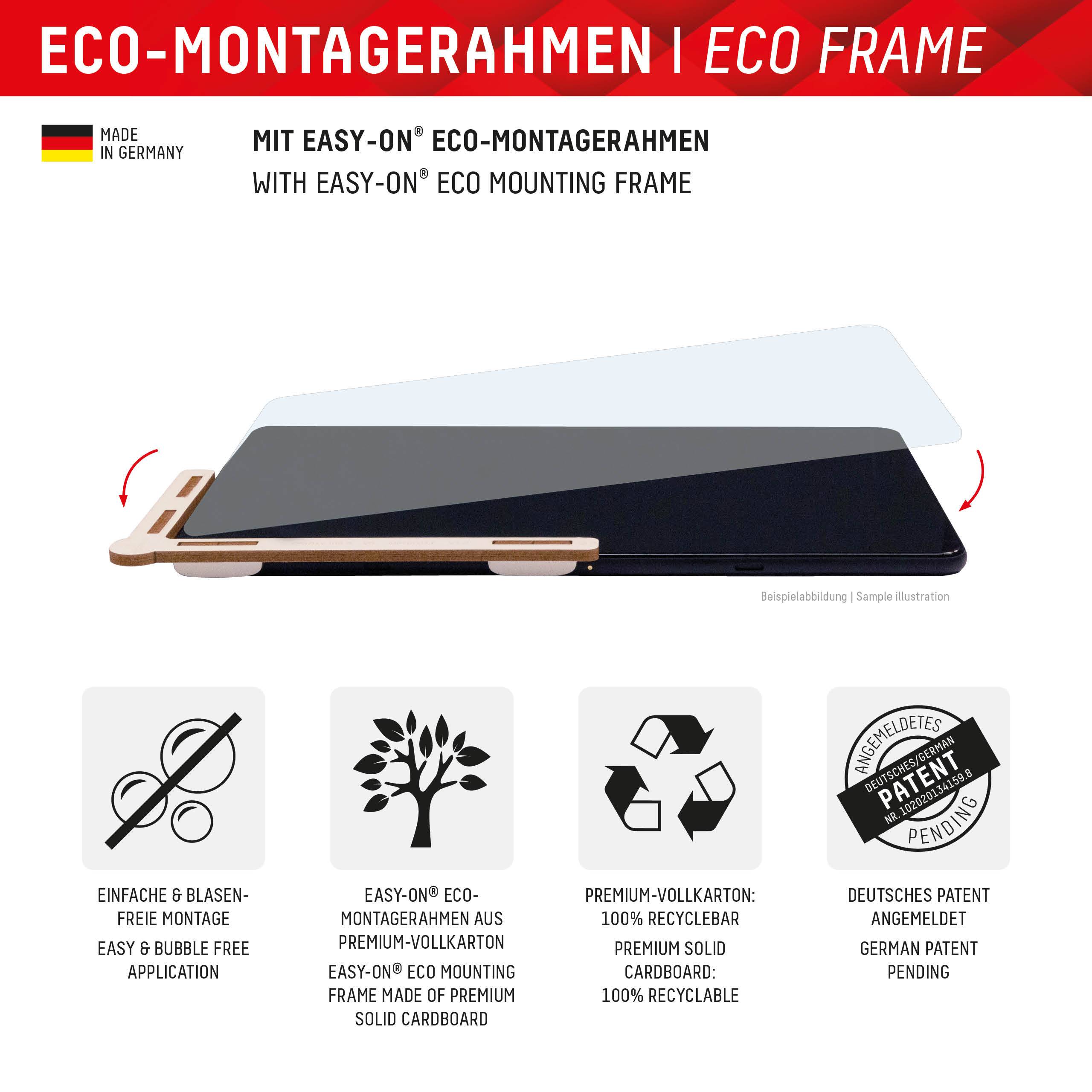 E.V.I. - Displex Tablet Glass (9H) für Samsung Galaxy Tab A11/A9, Eco-Montagerahmen L-Form, unzerbrechlich, Klare Bildsc-0