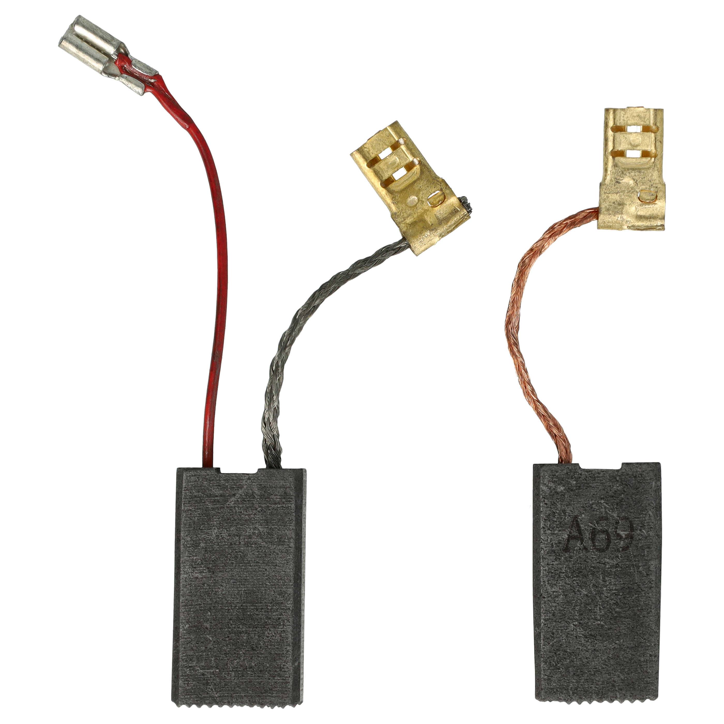 vhbw 2x Kohlebürste 23 x 12,3 x 6,2 mm Ersatz für Bosch 1 617 014 144 für Elektrowerkzeug, Bohrhammer-1