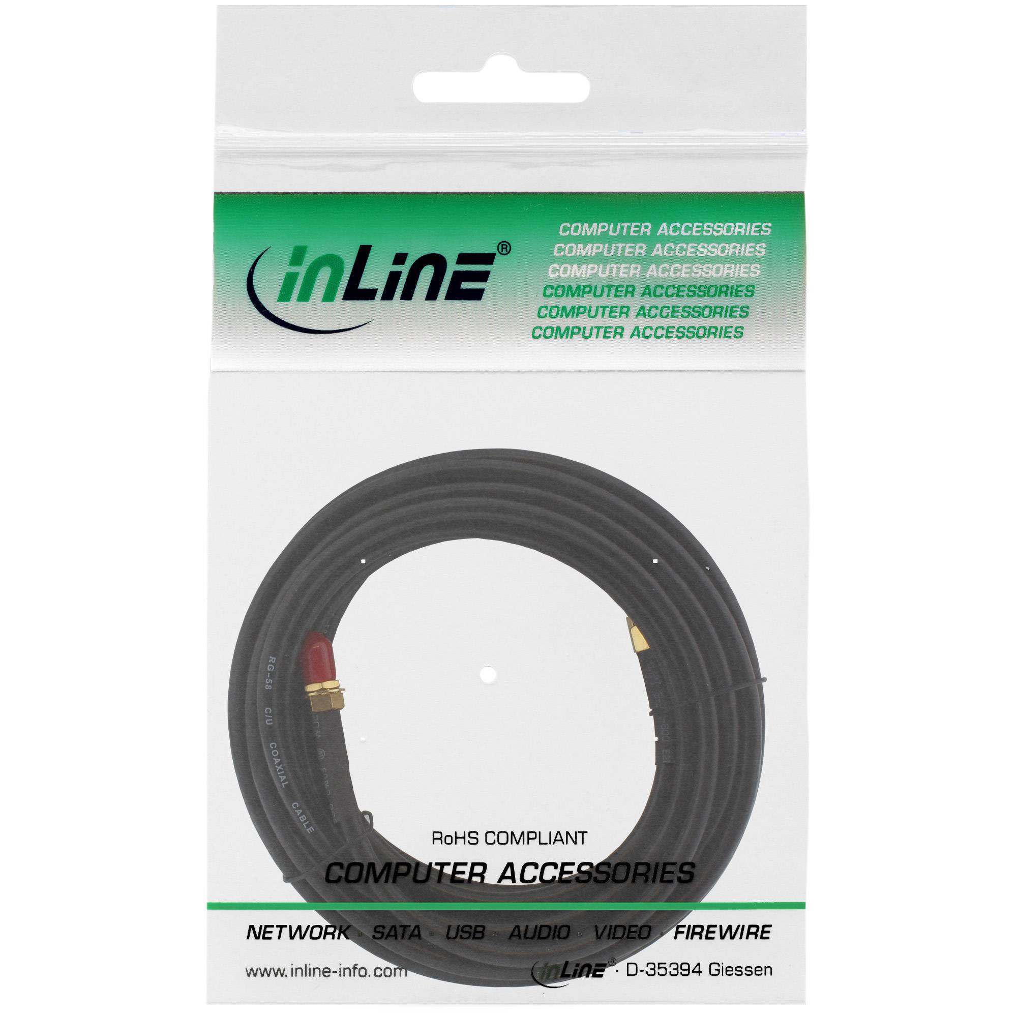InLine® WLAN Kabel, R-SMA-Stecker auf R-SMA-Kupplung, 20m-1