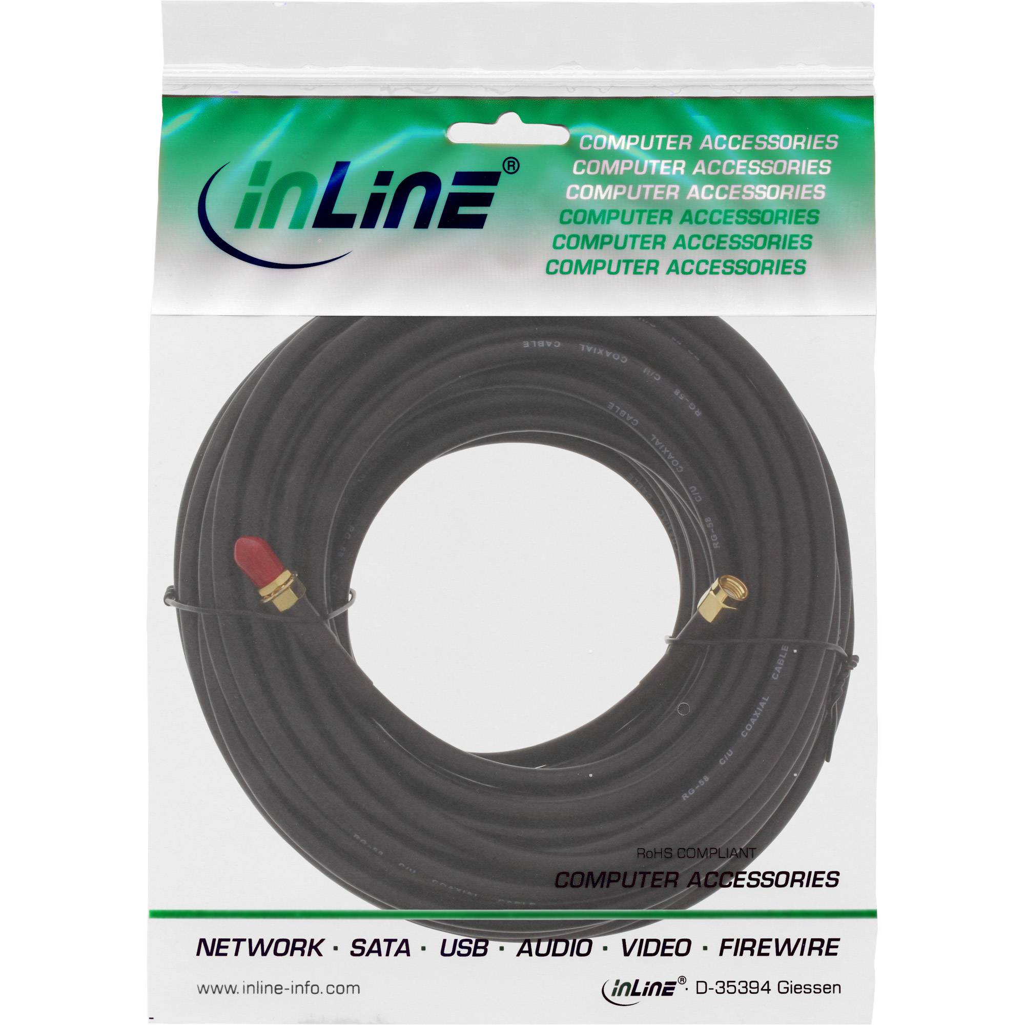 InLine® WLAN Kabel, R-SMA-Stecker auf R-SMA-Kupplung, 20m-2