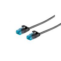 S/CONN CAT 6 Netzwerkkabel RJ45-Stecker auf RJ45-Stecker U/UTP 1 Gbit/s vergoldet Slim Schwarz 0,3m-1
