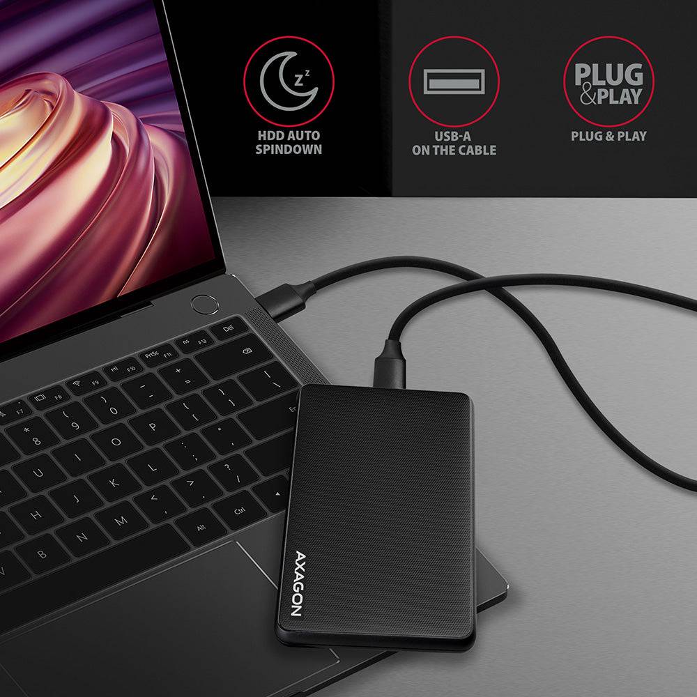 EE25-SL Schraubenlose USB 3.2 Gen 1 - SATA 6G externe Box für 2.5" SSD/HDD, HDD-1
