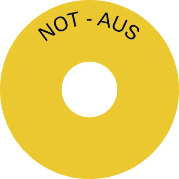 Schild NOT-AUS, Folie, Ø 75 mm