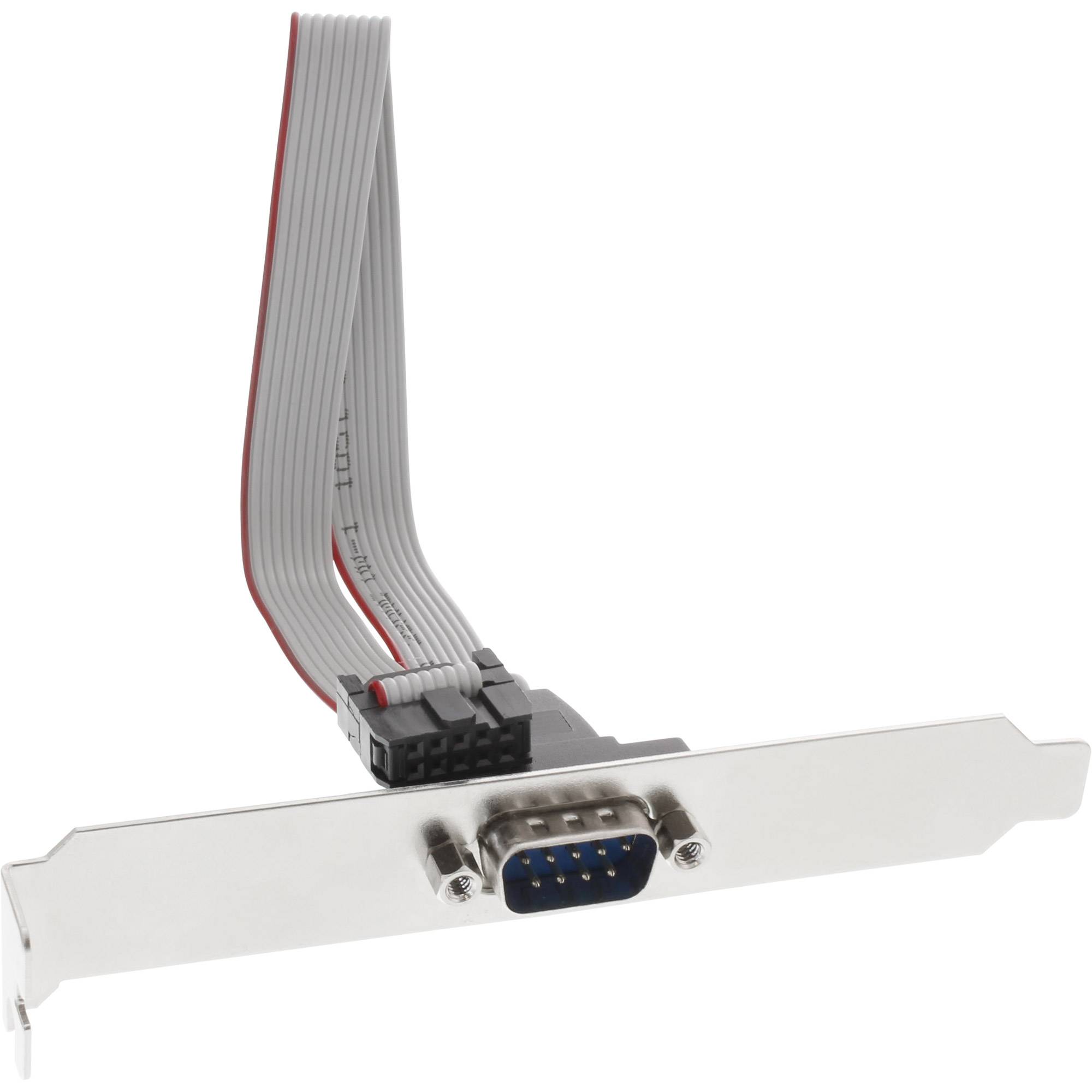 InLine® Serielles Slotblech, 9-pol Stecker an 10-pol Buchsenleiste, 1:1, 0,6m-0