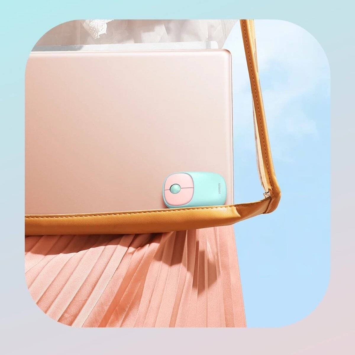 Ugreen MU102 FUN+ Bluetooth / 2,4 GHz kabellose Maus Pink-2