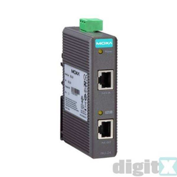 PoE + Injektor maximaler Leistung von 30 W bei 24/48 VDC, 0 bis 60 ° C Betriebstemperatur INJ-