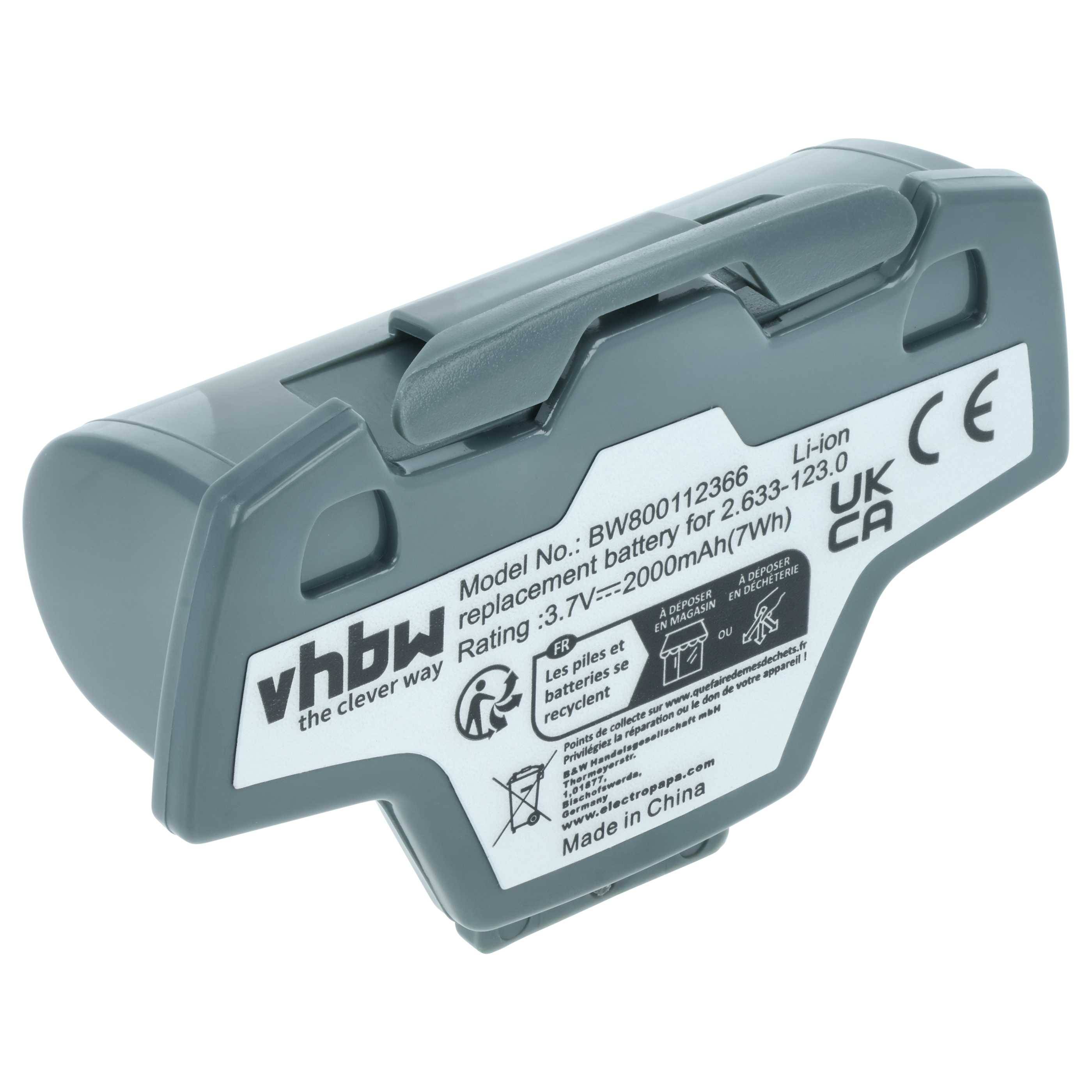 vhbw Akku kompatibel mit Kärcher 1.633-457.0 | 1.633-459.0, 1.633-465.0, 1.633-461.0 Home Cleaner Heimroboter Grau (2000-0