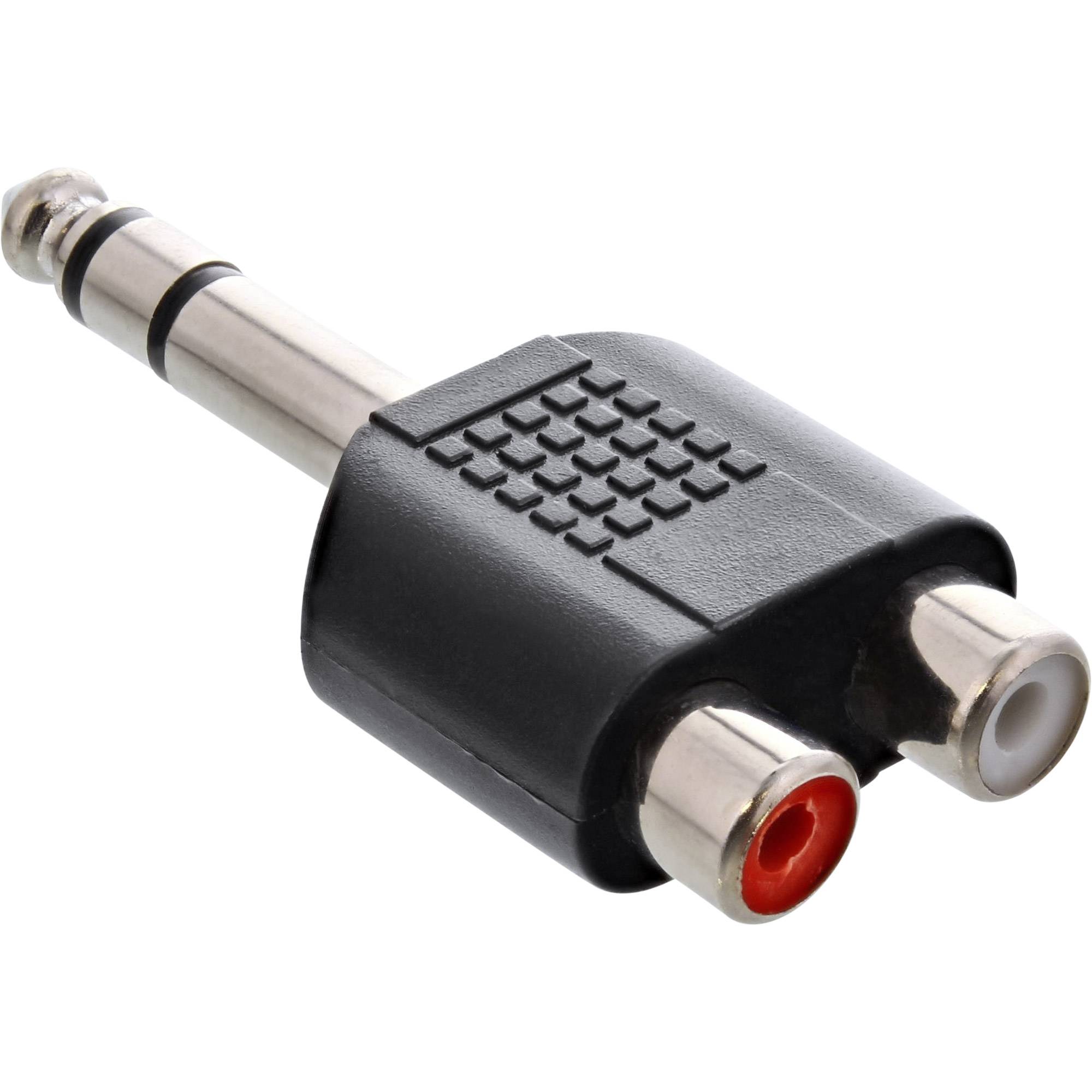 InLine® Audio Adapter, 6,3mm Klinke Stecker auf 2x Cinch Buchse, Stereo-0