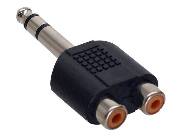 InLine® Audio Adapter, 6,3mm Klinke Stecker auf 2x Cinch Buchse, Stereo-2