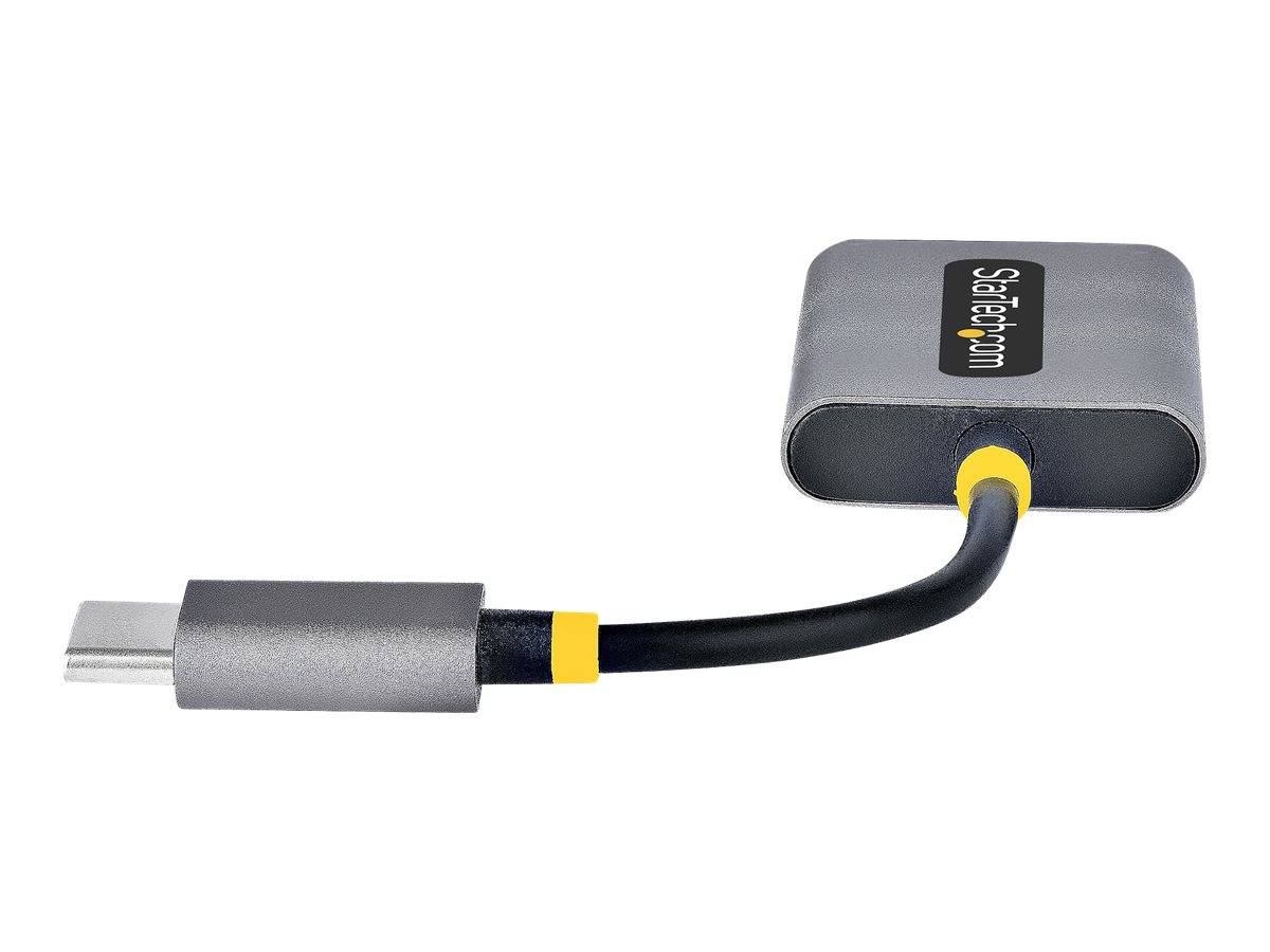 StarTech.com USB-C Headphone Splitter, USB Type C Dual Headset Adapter w/Microphone Input, USB C to 3.5mm Adapter/Earpho-3