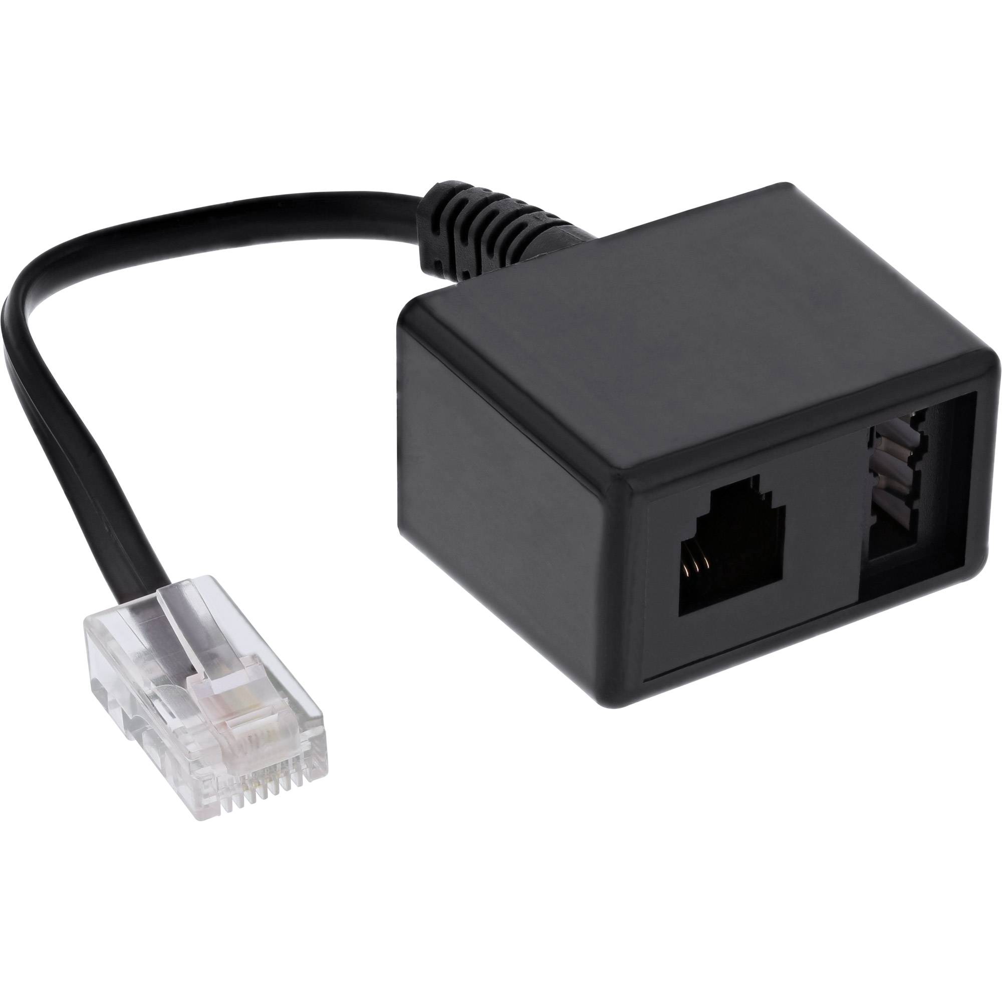 InLine® TAE Adapterkabel RJ45 Stecker auf TAE-N & RJ11 Buchse-0