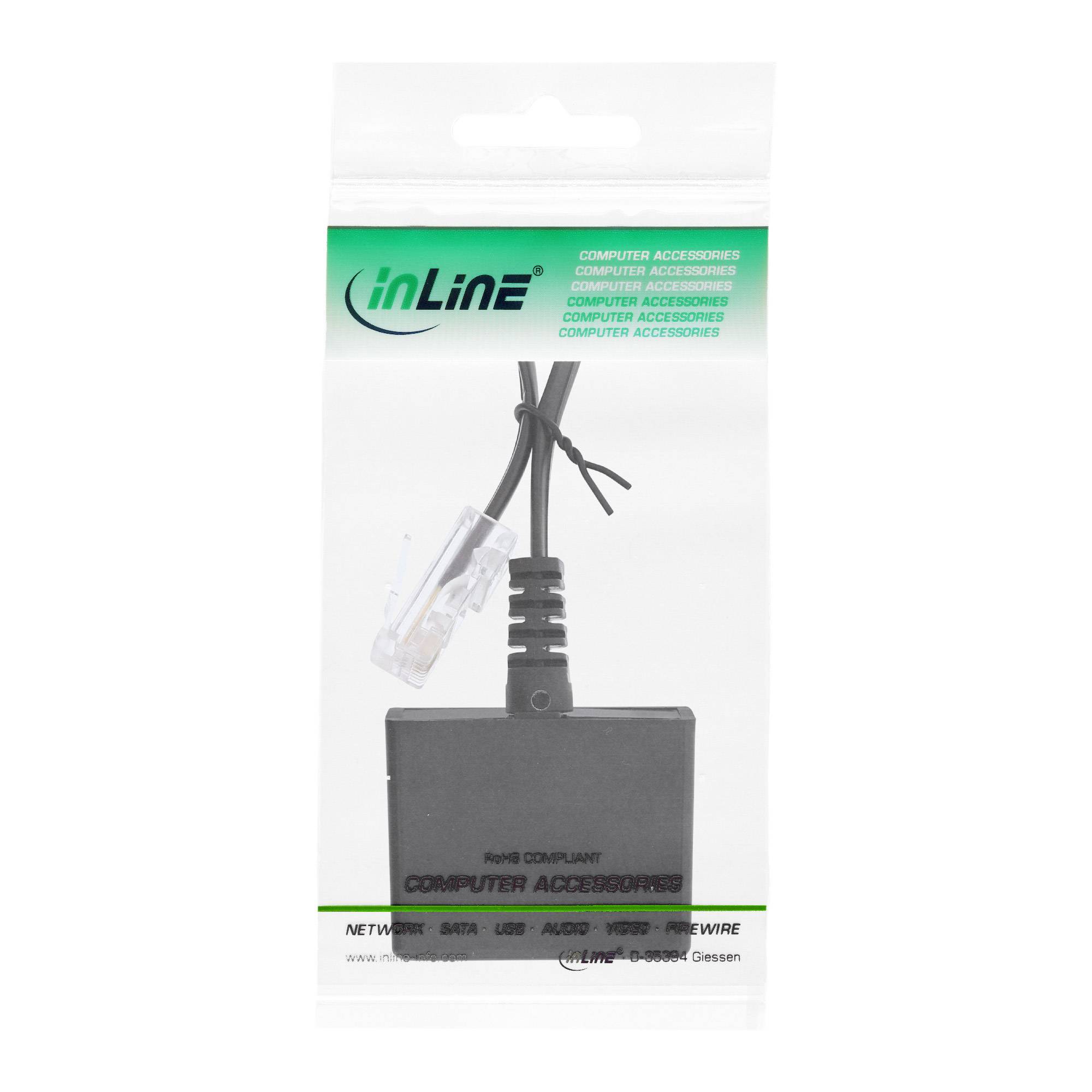 InLine® TAE Adapterkabel RJ45 Stecker auf TAE-N & RJ11 Buchse-1
