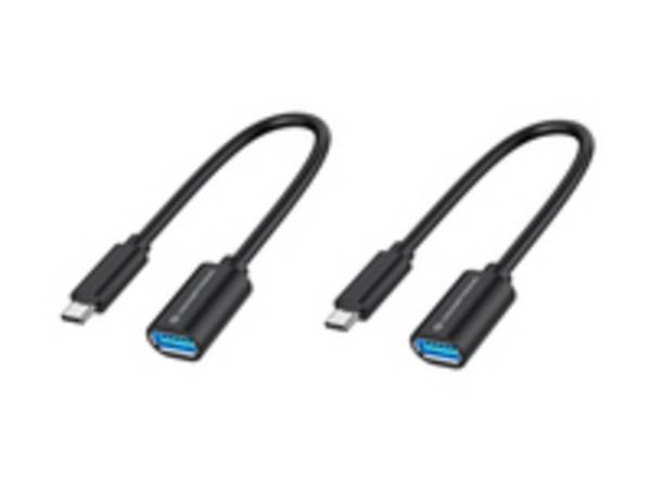 Conceptronic ABBY11B OTG-Adapter für USB-C zu USB-A 2er Pack, 20cm, 0,2 m, USB C, USB A, USB 3.2 Gen 1 (3.1 Gen 1), 5000