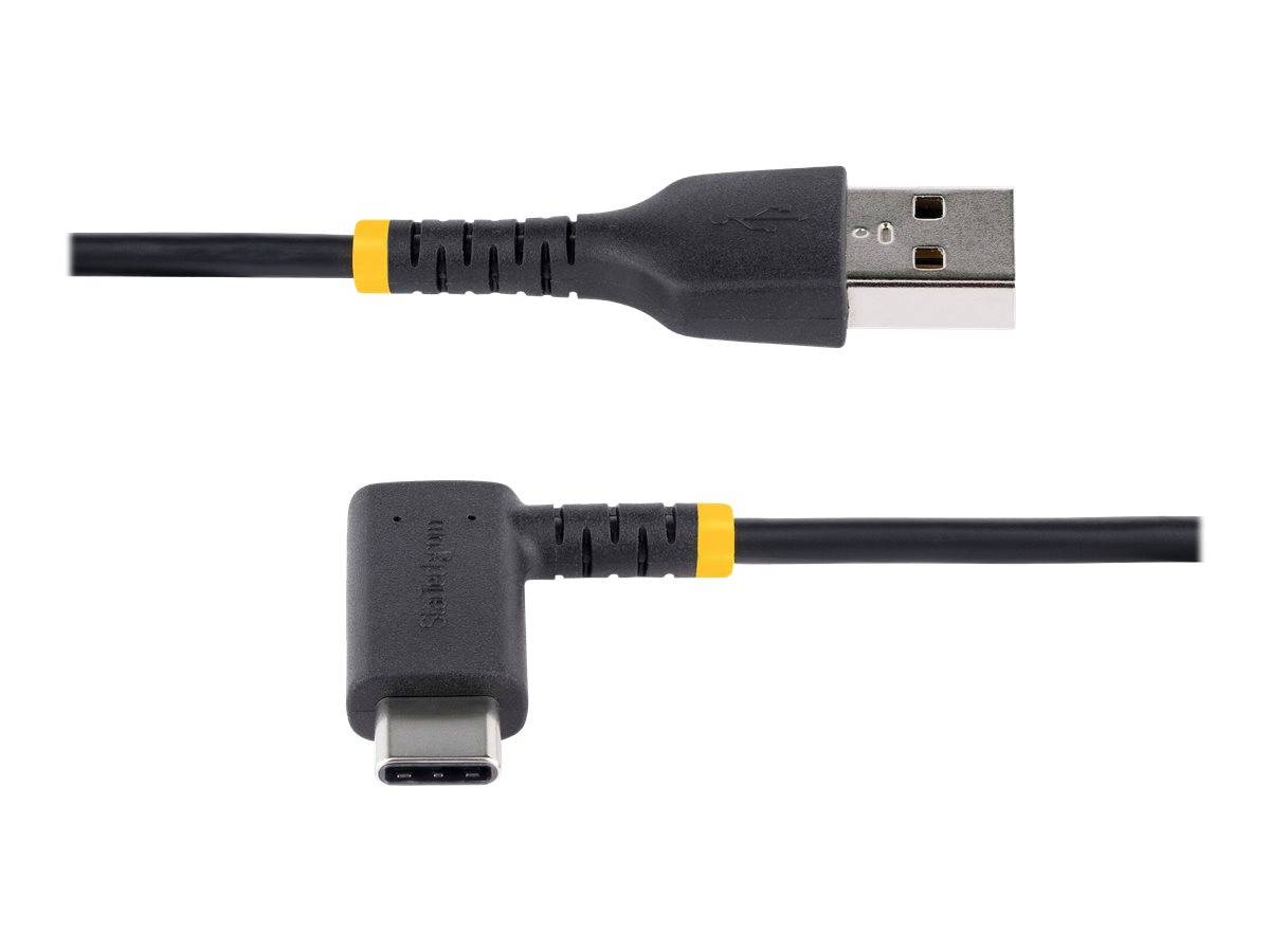 StarTech.com 1ft (30cm) USB A to C Charging Cable Right Angle, Heavy Duty Fast Charge USB-C Cable, USB 2.0 A to Type-C,-4