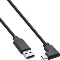 InLine® USB 3.2 Kabel, USB-C Stecker gewinkelt an A Stecker, schwarz, 0,3m-3