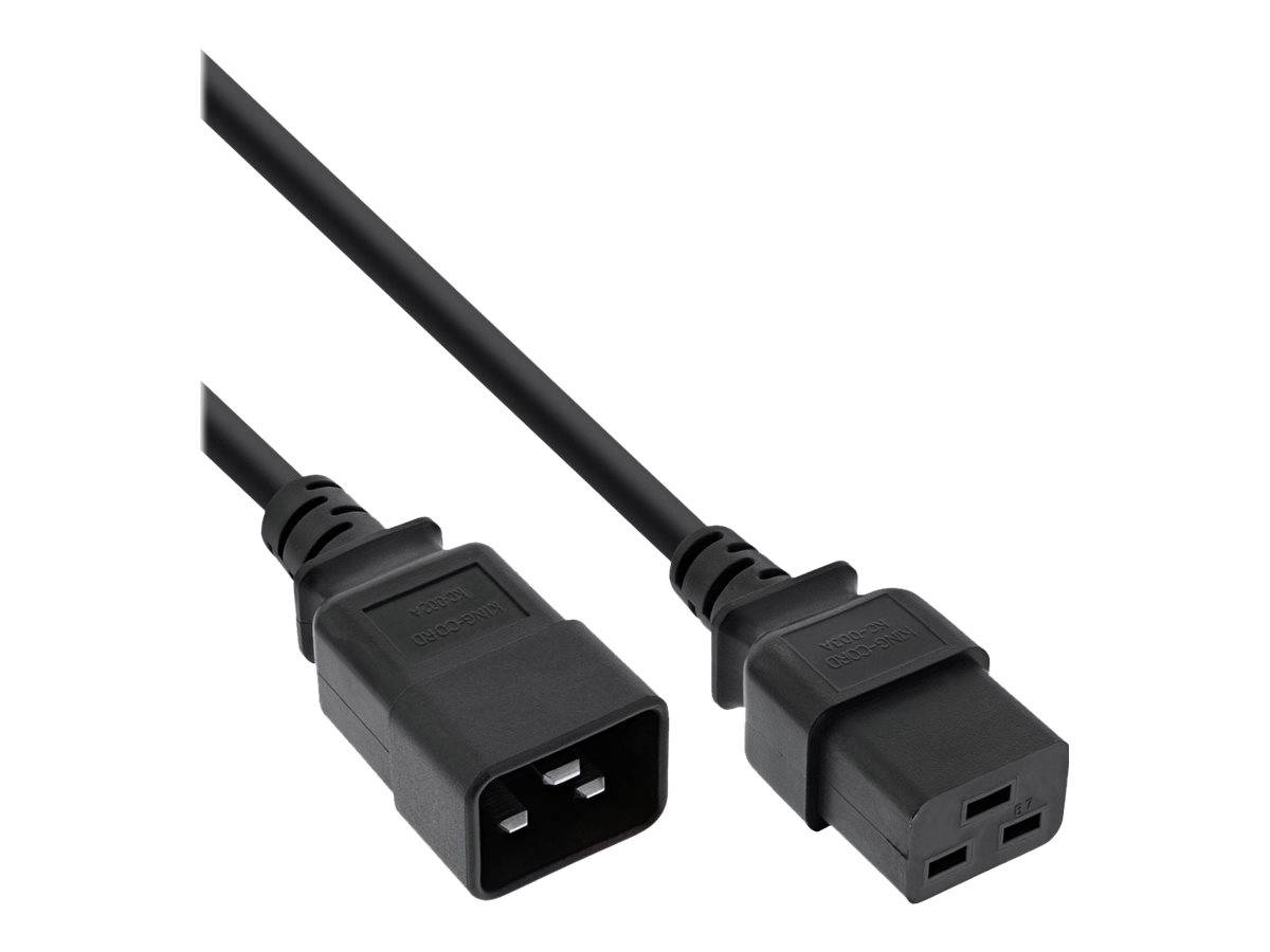 InLine® Kaltgeräteverlängerung 16A, C19 auf C20, 1,5m-2
