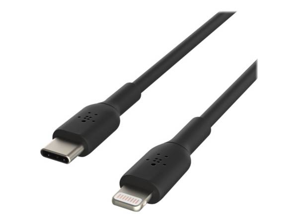 Belkin BOOST CHARGE - Lightning-Kabel - 24 pin USB-C männlich zu Lightning männlich - 2 m - Schwarz - USB-Stromversorgun