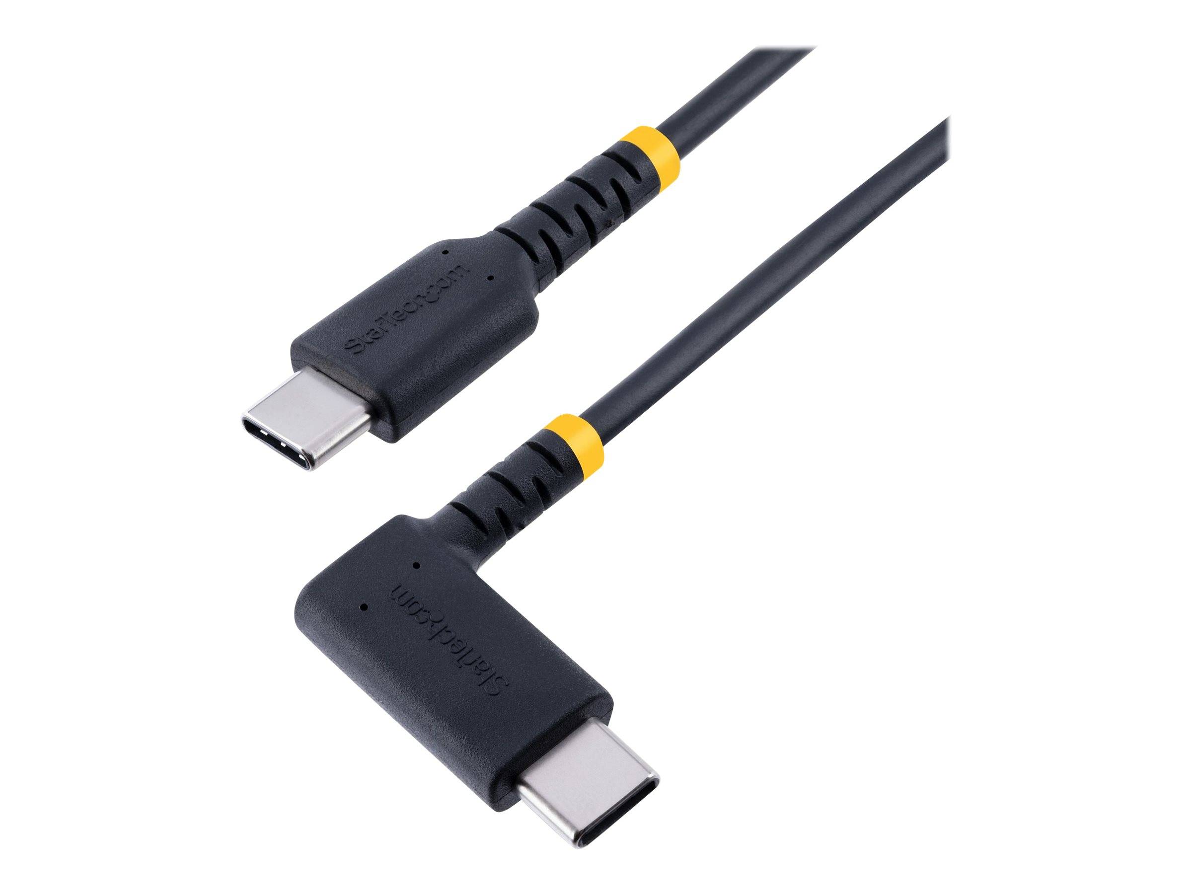 StarTech.com 6in (15cm) USB C Charging Cable Right Angle, 60W PD 3A, Heavy Duty Fast Charge USB-C Cable, USB 2.0 Type-C,-0