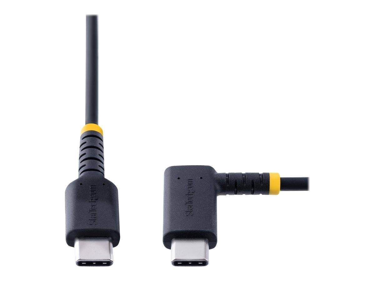 StarTech.com 6in (15cm) USB C Charging Cable Right Angle, 60W PD 3A, Heavy Duty Fast Charge USB-C Cable, USB 2.0 Type-C,-1