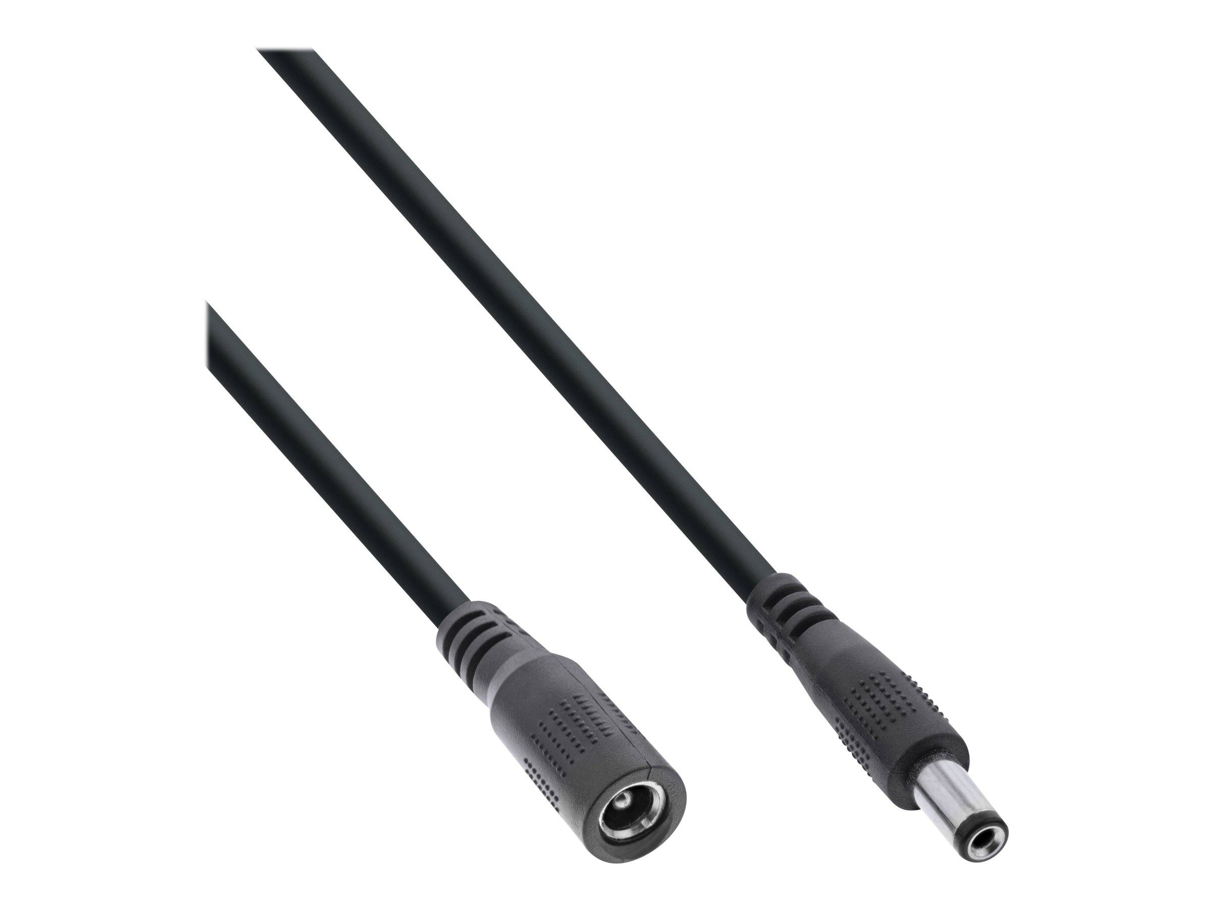 InLine® DC Verlängerungskabel, 5,5 x 2,5 mm, AWG 18, schwarz, 1 m-2
