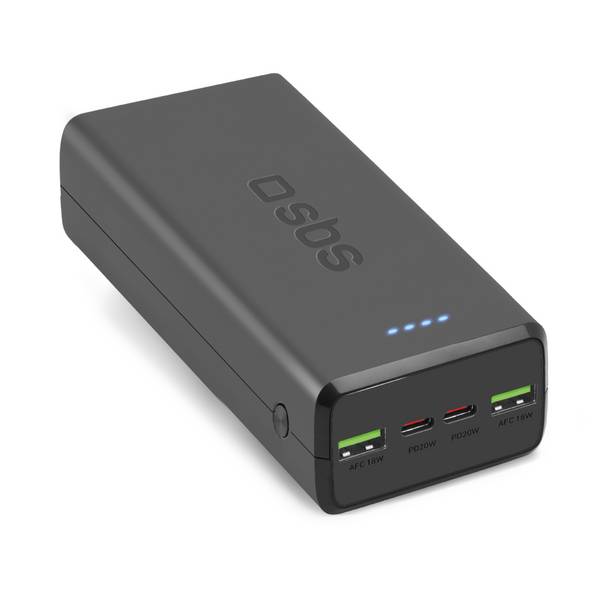 SBS Powerbank 30.000 mAh Power Delivery 20W Multi-Port schwarz - 30.000 mAh - Sc